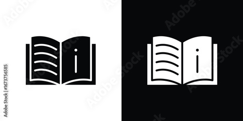 guide book icon symbol logo. Graphic template.