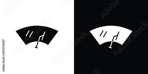 car windscreen icon symbol logo. Graphic template.