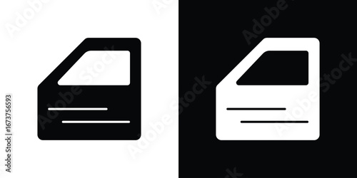 car door icon symbol logo. Graphic template.