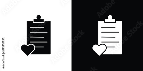 Wish list icon symbol logo. Graphic template.