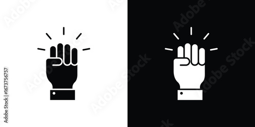 Will power icon symbol logo. Graphic template.