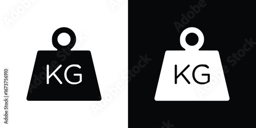 Weight icon symbol logo. Graphic template.