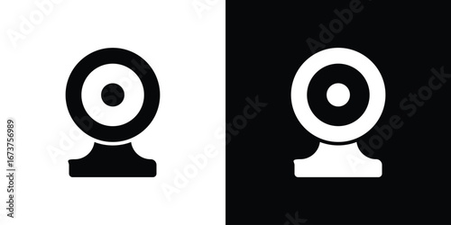 Webcam icon symbol logo. Graphic template.