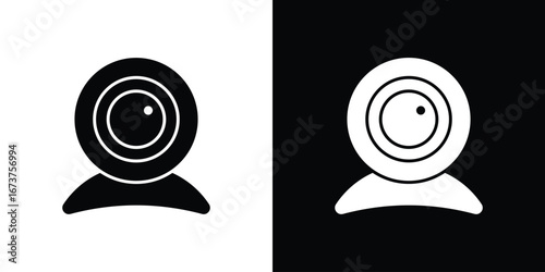 Web camera icon symbol logo. Graphic template.