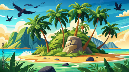 Praslin Island in Seychelles hosts Vallee de Mai. Coco de mer palms rise tall, rare black parrots flutter overhead, and powdery beaches glisten under endless tropical sunshine.
