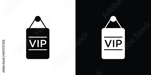 VIP icon symbol logo. Graphic template.