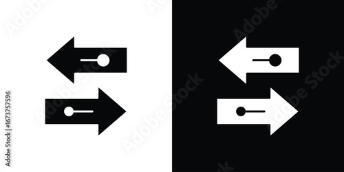 Transfer arrows icon symbol logo. Graphic template.