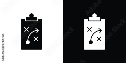 Tactics icon symbol logo. Graphic template.