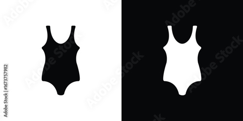 Swimsuit icon symbol logo. Graphic template.