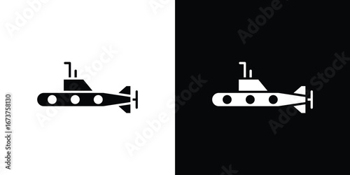 Submarine icon symbol logo. Graphic template.