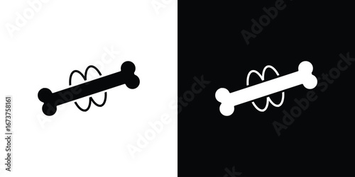 Strong healthy bones icon symbol logo. Graphic template.