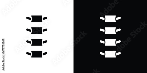 Spinal column icon symbol logo. Graphic template.