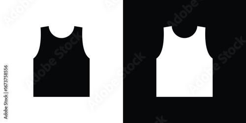 Sleeveless shirt icon symbol logo. Graphic template.