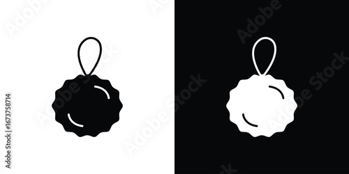 Shower sponge ball icon symbol logo. Graphic template.