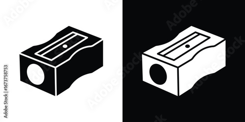 Sharpener icon symbol logo. Graphic template.