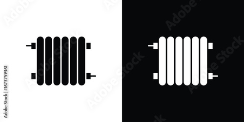 Radiator icon symbol logo. Graphic template.