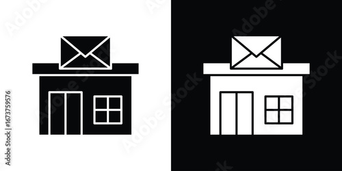 Post office icon symbol logo. Graphic template.