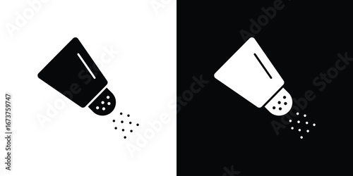 Pepper shaker icon symbol logo. Graphic template.