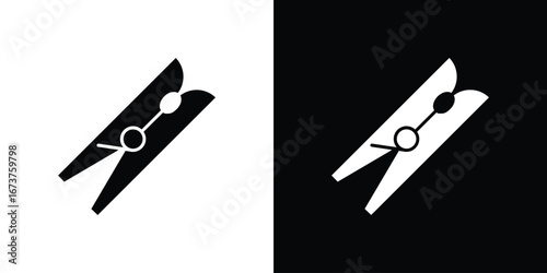 Peg icon symbol logo. Graphic template.