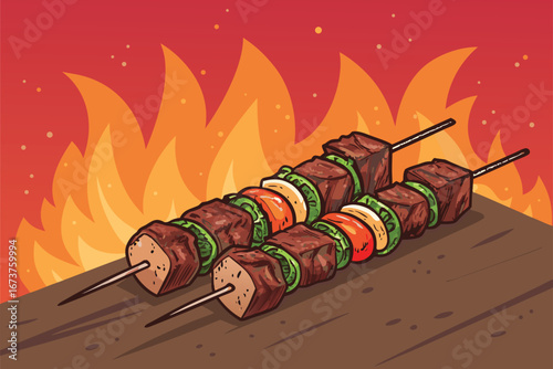 -poster-showing-lamb-skewer-kebabs-with-glowing-fi.eps