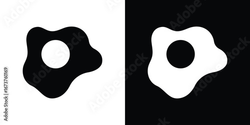 Omelet icon symbol logo. Graphic template.