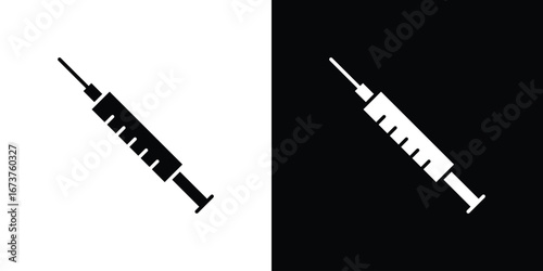Needle icon symbol logo. Graphic template.