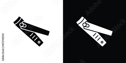 Nail clippers icon symbol logo. Graphic template.