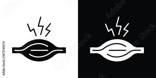 Myalgia icon symbol logo. Graphic template.