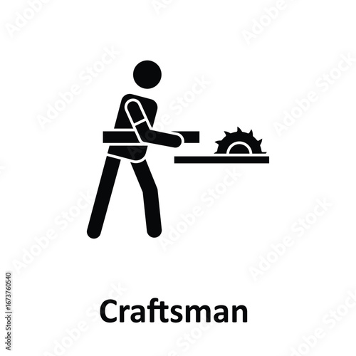 Craftsman Vector Icon which can easily modify or edit
