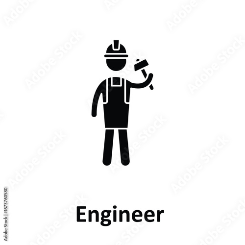 Engineer Vector Icon which can easily modify or edit
