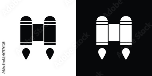 Jetpack icon symbol logo. Graphic template.