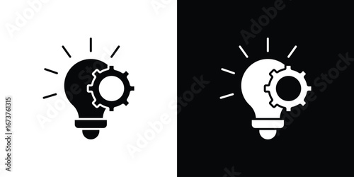 Implement icon symbol logo. Graphic template.