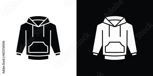 Hoodie jacket icon symbol logo. Graphic template.