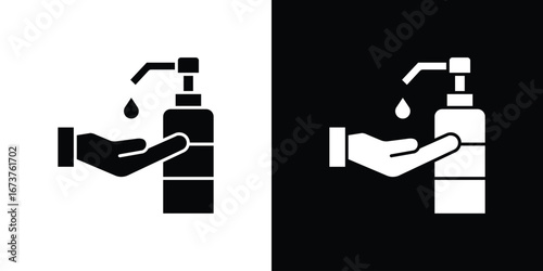 Hand wash icon symbol logo. Graphic template.