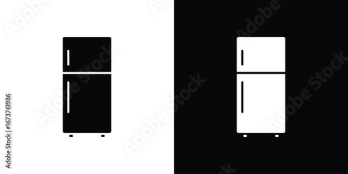 Fridge icon symbol logo. Graphic template.