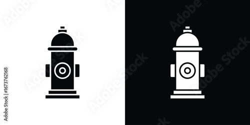 Fire hydrant icon symbol logo. Graphic template.