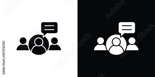 Expert opinion icon symbol logo. Graphic template.