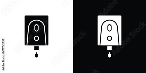 Electrical soap box icon symbol logo. Graphic template.