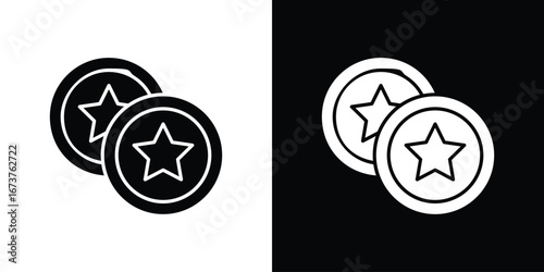 Earn point icon symbol logo. Graphic template.