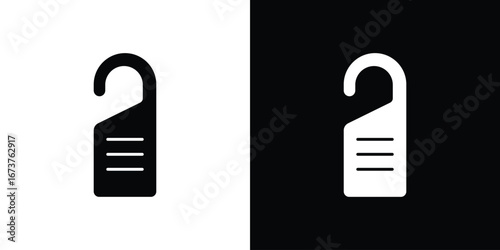 Door hanger icon symbol logo. Graphic template.