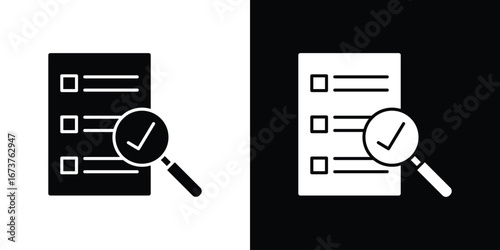 Document verification icon symbol logo. Graphic template.