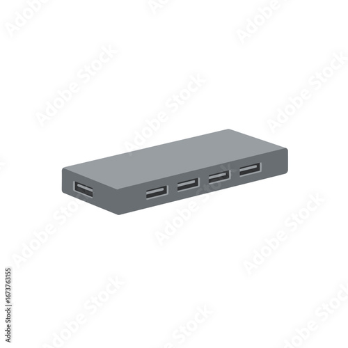 Usb hub simple style multiple ports connection device technology tool