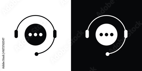 Customer support icon symbol logo. Graphic template.