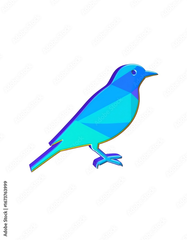 Obraz premium Colorful stylized bird graphic