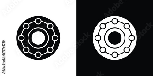 Car bearing icon symbol logo. Graphic template.