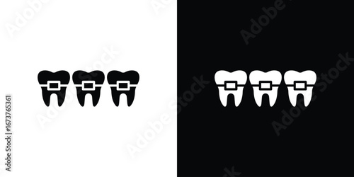 Braces icon symbol logo. Graphic template.