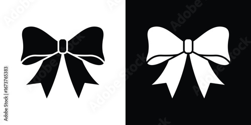 bowknot icon symbol logo. Graphic template.