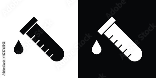 Blood test icon symbol logo. Graphic template.
