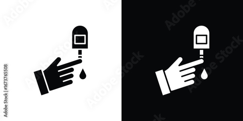 Blood sugar test icon symbol logo. Graphic template.