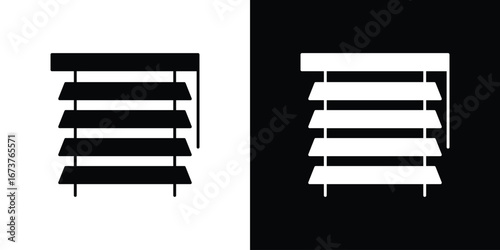 Blinds icon symbol logo. Graphic template.